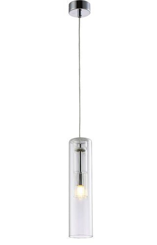Светильник подвесной BELEZA SP1 F CHROME Crystal Lux прозрачный 1 лампа, основание хром в стиле лофт  фото 2